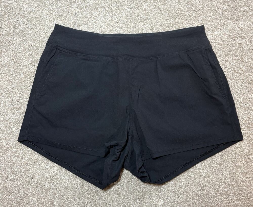 Mountain Hardwear Womens Hiking Shorts XS Black Stretch Zip Pocket EUC